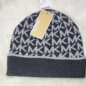 Michael Kors Women's Bordered Logo Cuff Beanie